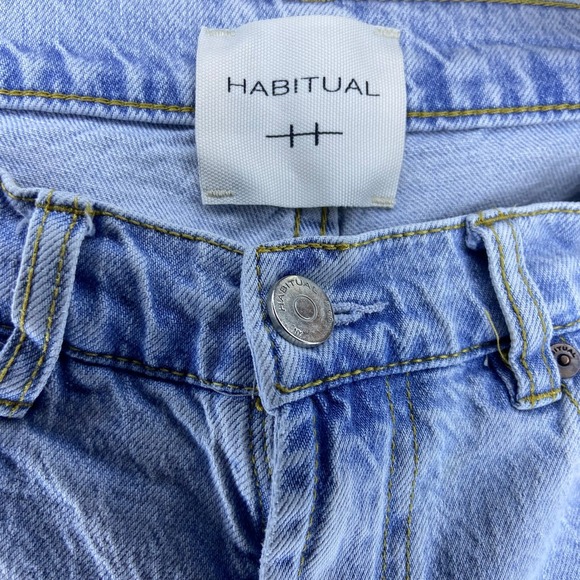 Womens Wide Leg Cropped Jeans Ombre Light Wash Raw Hem Size 2 26 - Picture 10 of 11